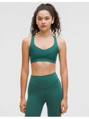Lululemon energy wrapped bra *light support- teal color